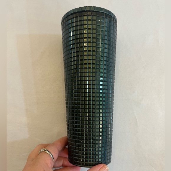 STARBUCKS Forest Green Square Studded Tumbler, No Straw, Venti 24oz. - Picture 2 of 5